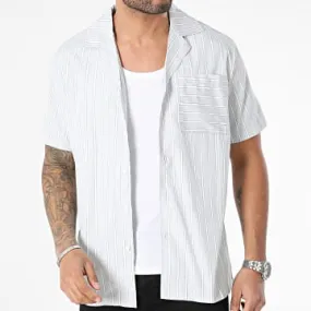Camicia azzurra a maniche corte