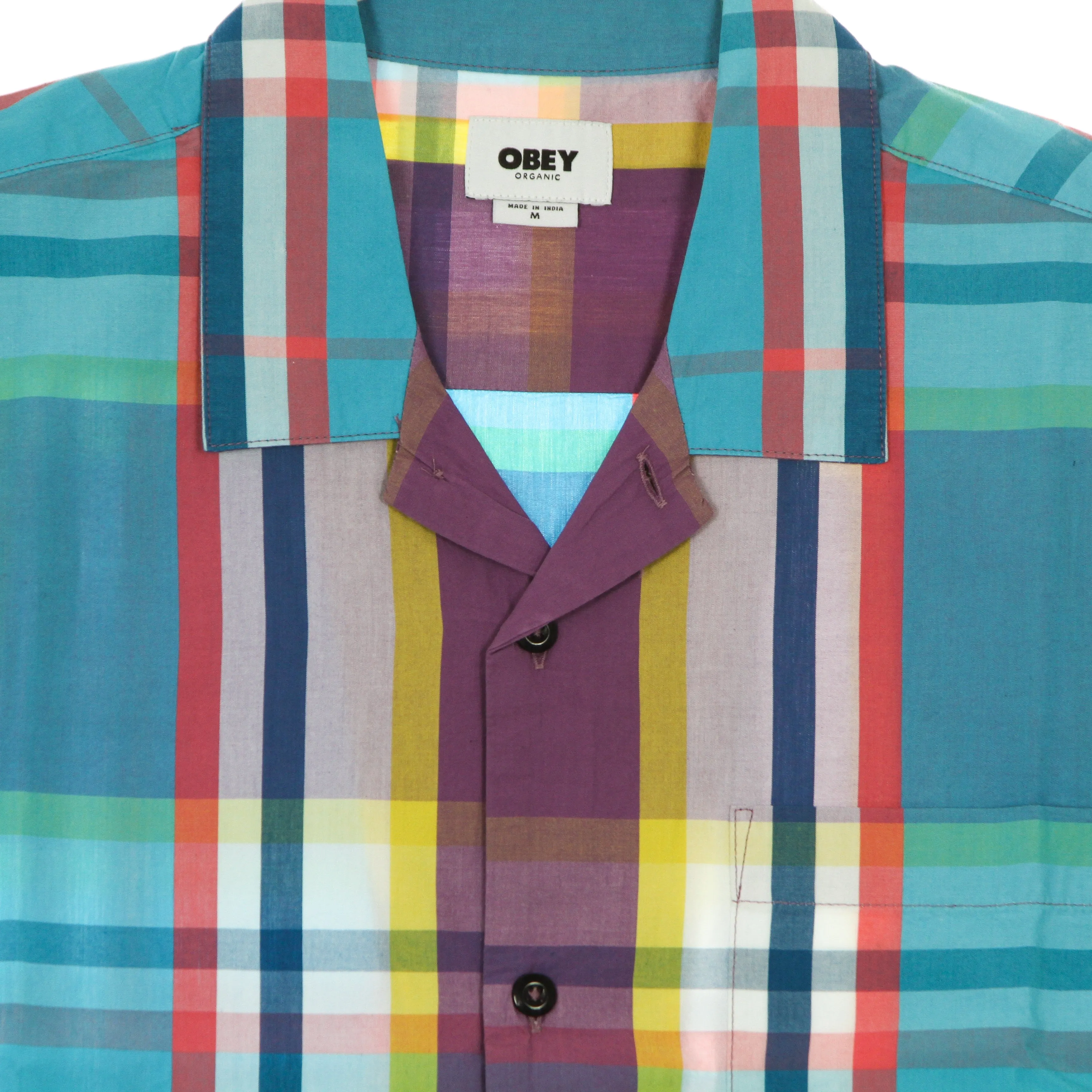 Camicia Manica Corta Uomo Ballad Woven Aqua Multi