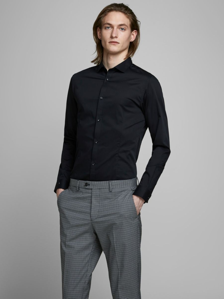 CAMICIE Uomo JACK&JONES Premium 12097662 PARMA BLACK