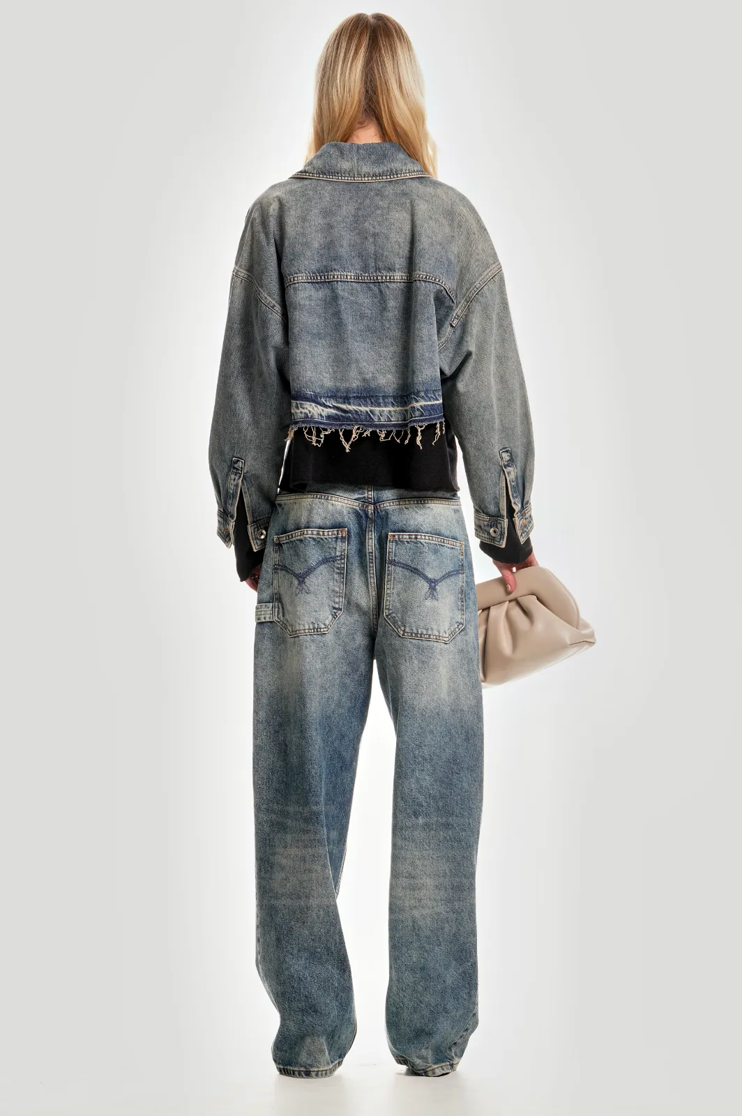 Jeans in denim blu