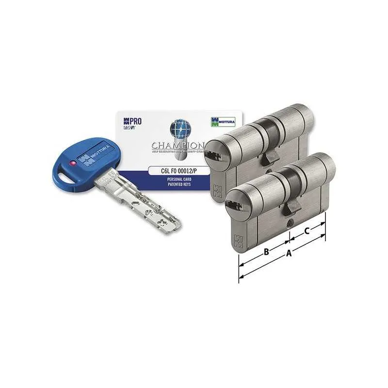 KIT COPPIA CILINDRI MOTTURA PRO CHIAVE UGUALE
