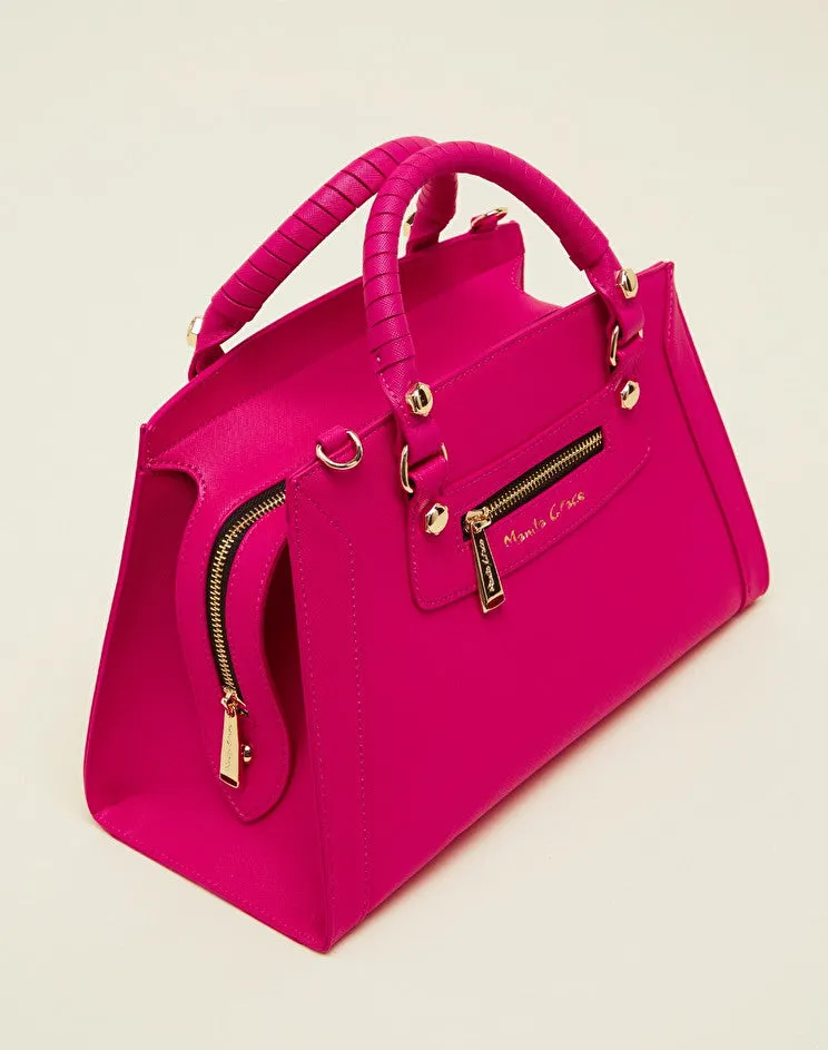 Mirama Medium Bag with Manila Grace Logo / Fuchsia
