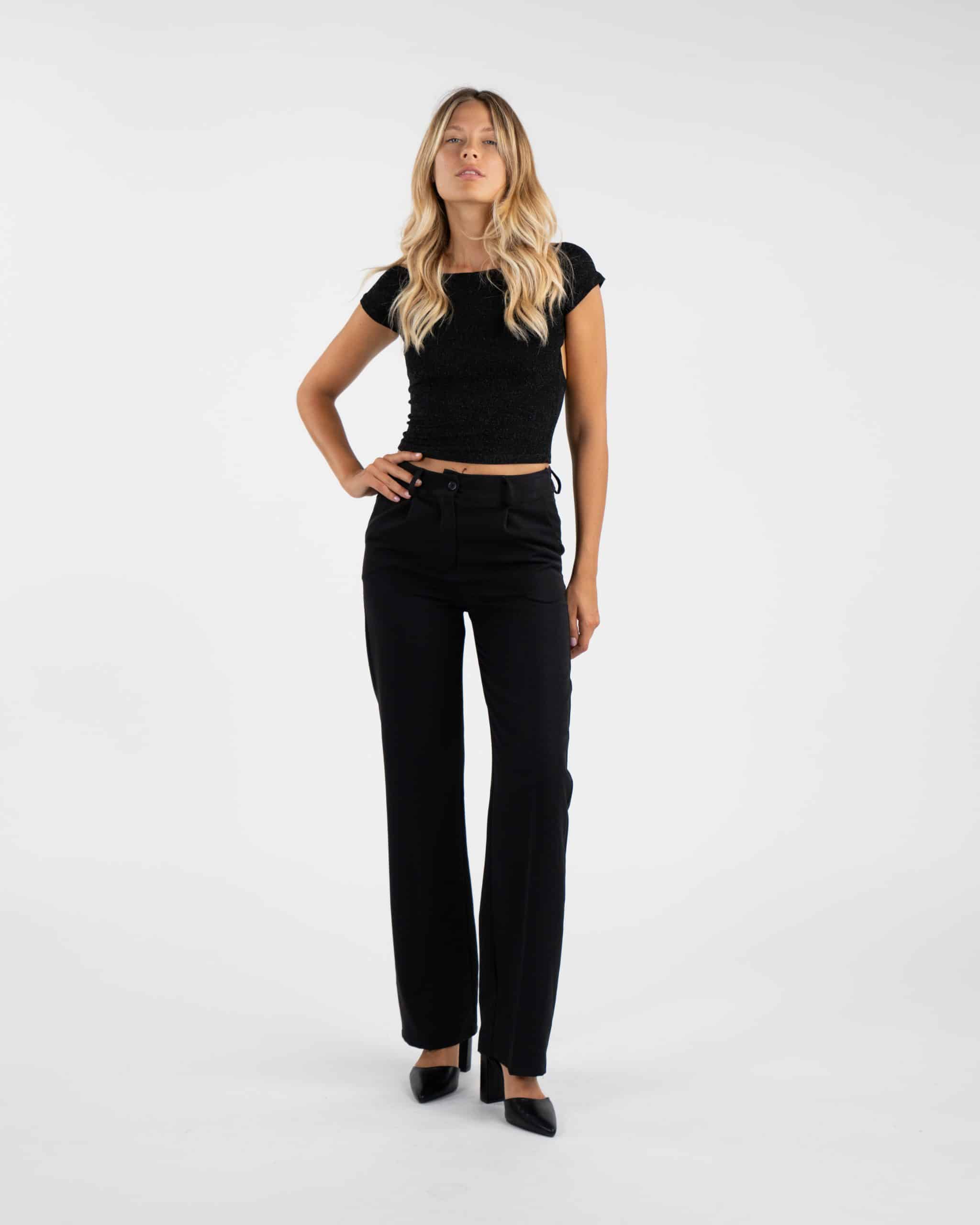 Pantaloni a palazzo - NERO