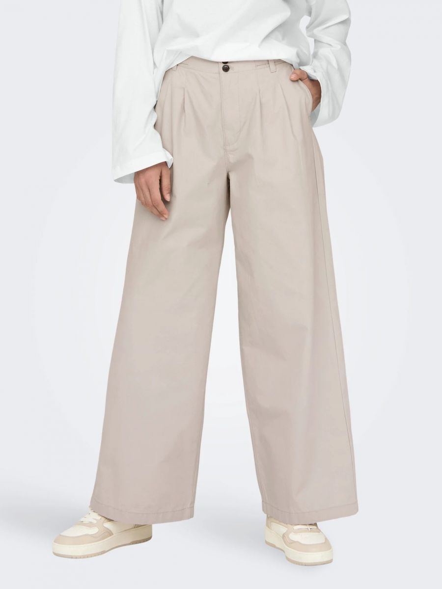 PANTALONI Donna ONLY 15311375ETTIE WIDE PANT PUMICE STONE