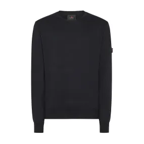      PEUTEREY MAGLIONE GIROCOLLO IN LANA E COTONE EXMOOR  
