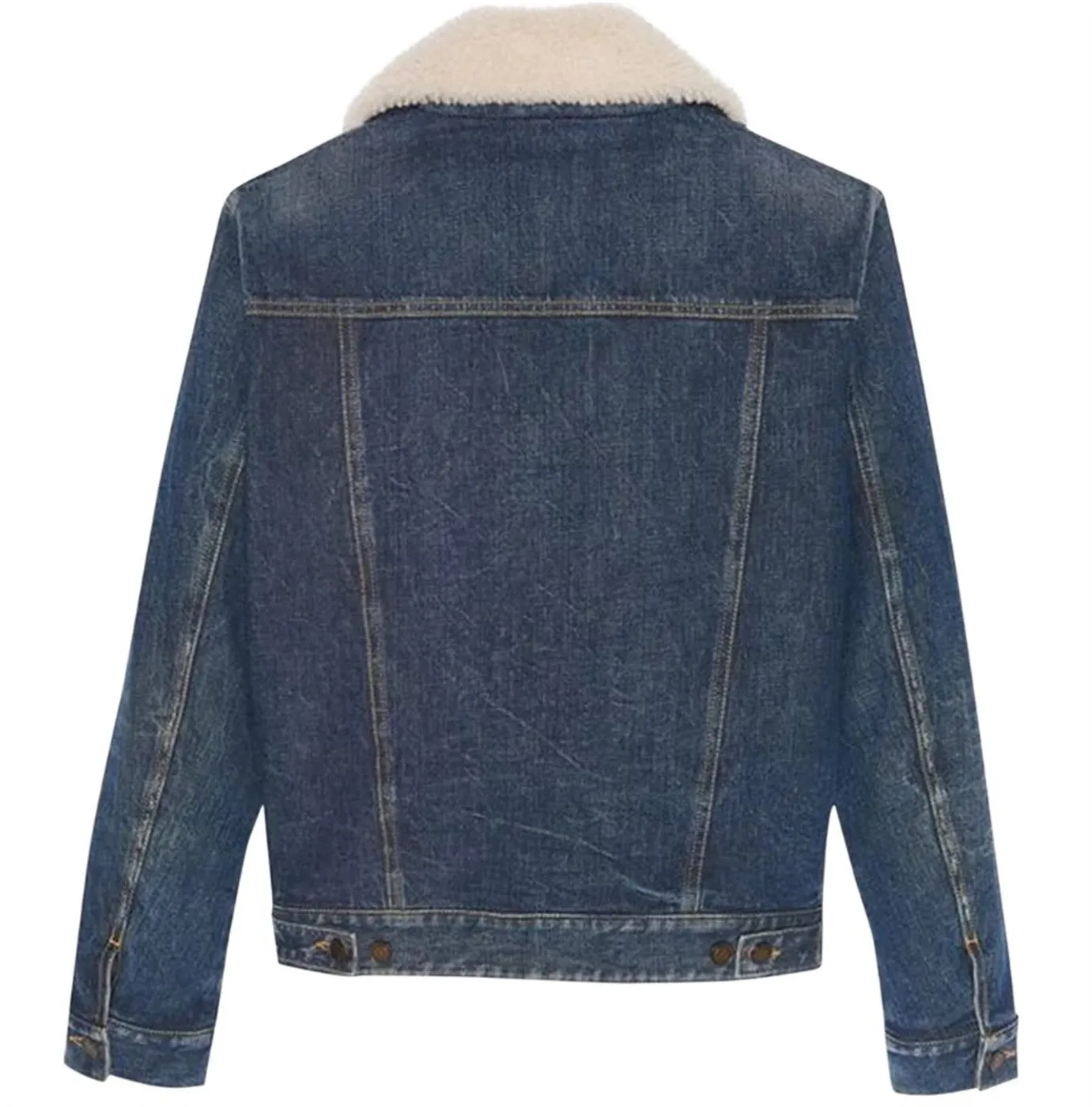 SAINT LAURENT SHEARLING DENIM JACKET