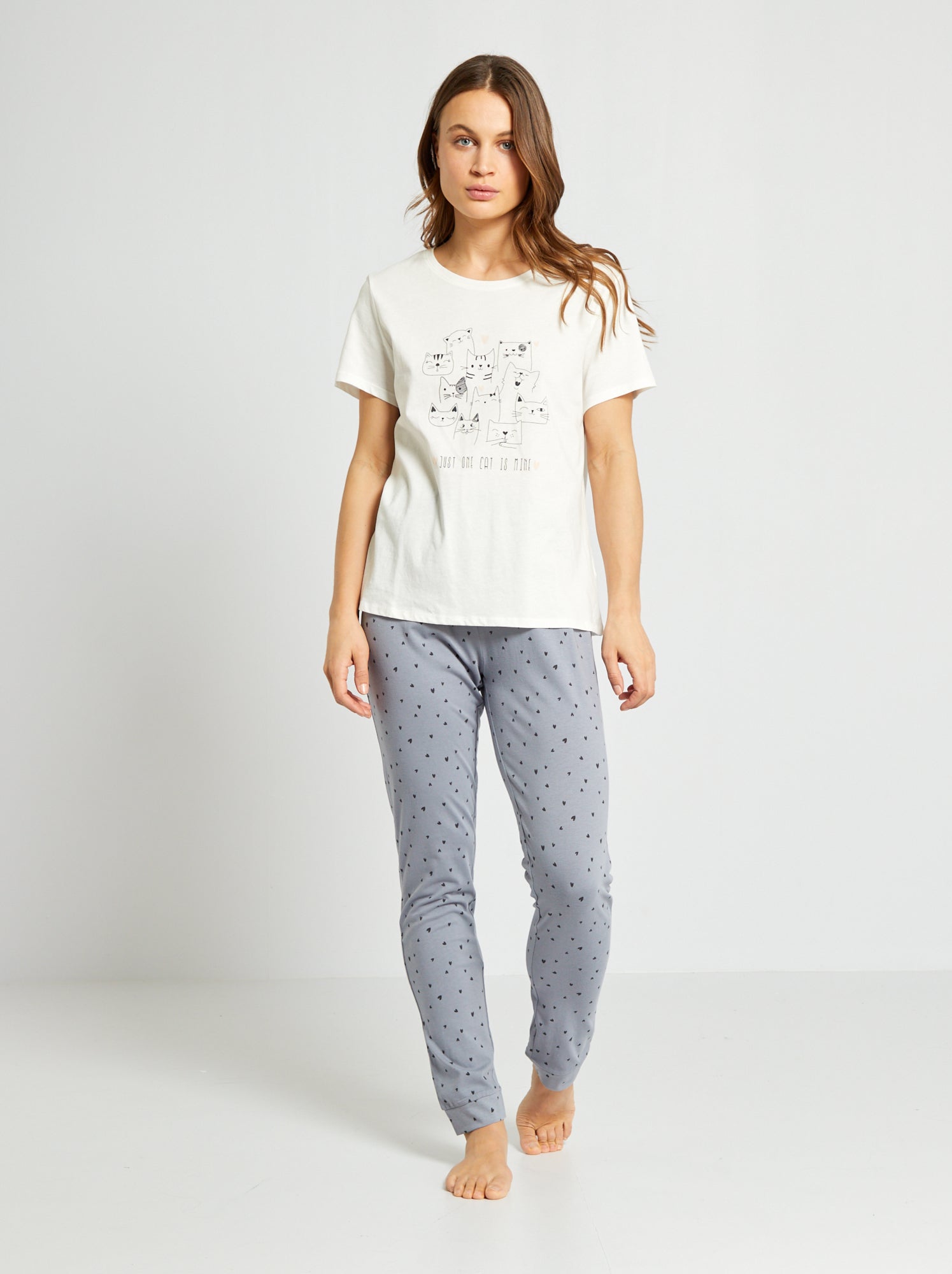 T-shirt in maglia jersey - BIANCO